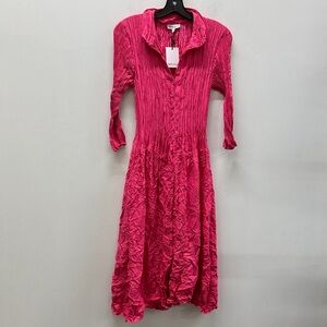 NWT Alquema Mars Pink Nehru Coat Dress Size 1 (XS)